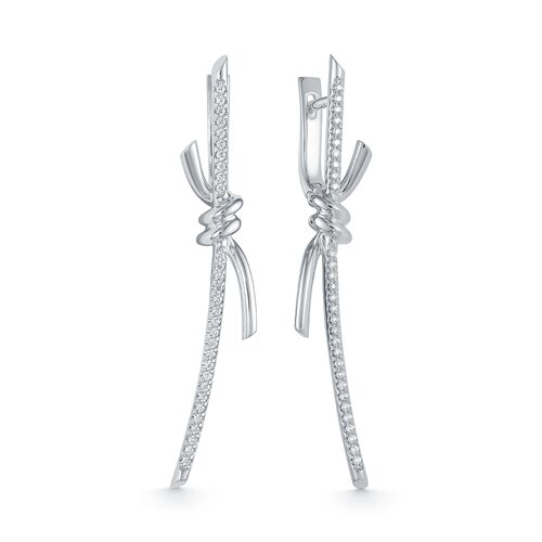 Серьги с бриллиантами из золота 585 пробы