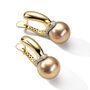 Серьги с жемчугом и бриллиантами из желтого золота 585 пробы арт. 42005БрYEd3D13