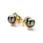 Серьги с жемчугом и бриллиантами из желтого золота 585 пробы арт. 42012БрYT4D9.5