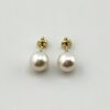 Серьги с жемчугом из желтого золота 585 пробы