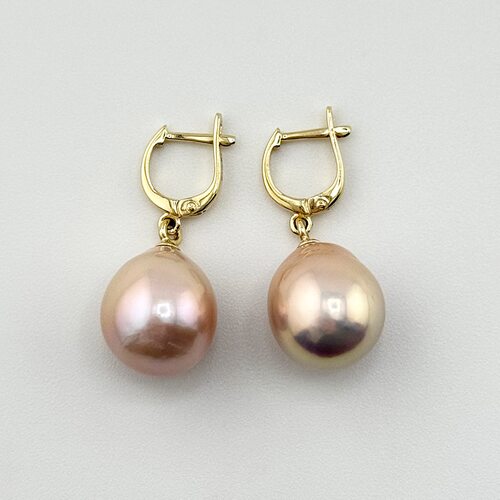 Серьги с жемчугом из золота 585 пробы
