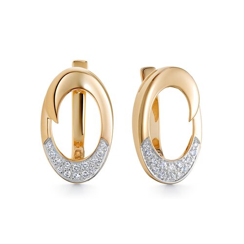 Серьги с бриллиантами из золота 585 пробы