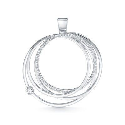 Подвеска с бриллиантами из белого золота 585 пробы