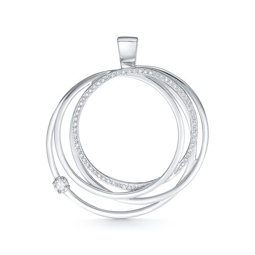 Подвеска с бриллиантами из белого золота 585 пробы