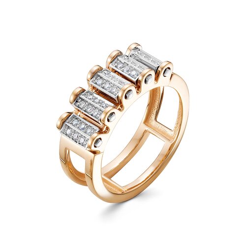 Кольцо с бриллиантами из золота 585 пробы