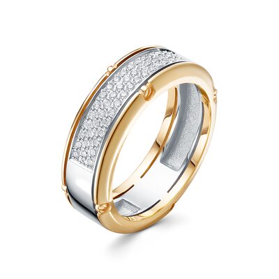 Кольцо с бриллиантами из золота 585 пробы