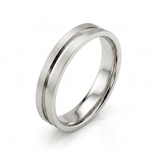 Кольцо обручальное из белого золота 585 пробы