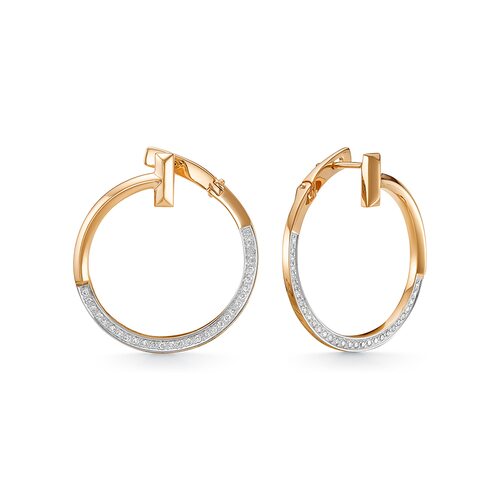 Серьги с бриллиантами из золота 585 пробы