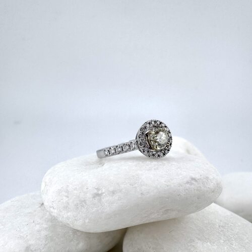 Кольцо с бриллиантами из белого золота 585 пробы