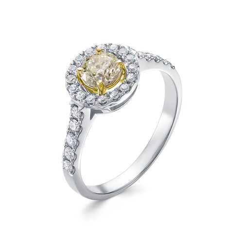 Кольцо с бриллиантами из белого золота 585 пробы