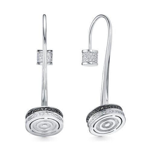 Серьги с бриллиантами из белого золота 585 пробы