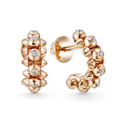 Серьги с бриллиантами из золота 585 пробы
