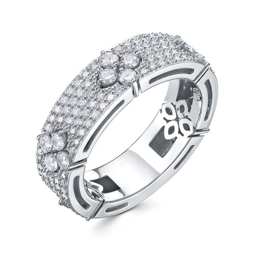 Кольцо "Цветы" с бриллиантами из белого золота 585 пробы арт. 4420-11001