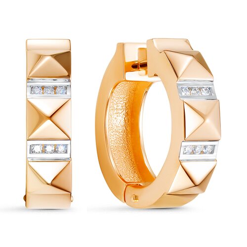 Серьги с бриллиантами из золота 585 пробы