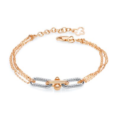 Браслет с бриллиантами из золота 585 пробы