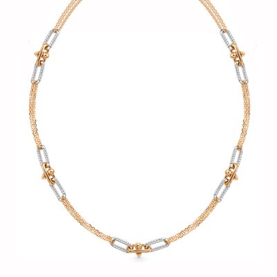 Колье с бриллиантами из золота 585 пробы