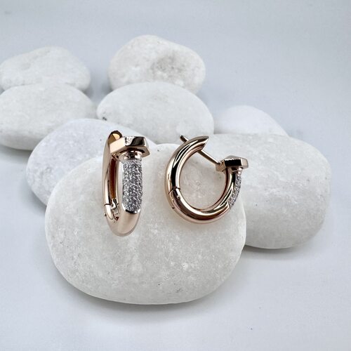 Серьги с бриллиантами из золота 585 пробы