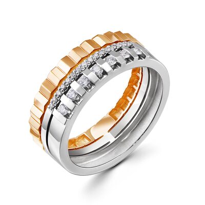 Кольцо с бриллиантами из золота 585 пробы