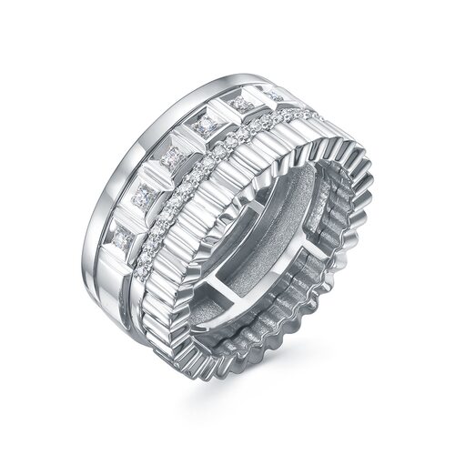 Кольцо с бриллиантами из белого золота 585 пробы