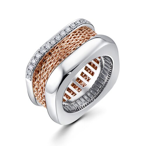 Кольцо с бриллиантами из золота 585 пробы