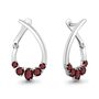 Серьги с гранатами из серебра 925 пробы