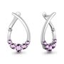 Серьги с аметистами из серебра 925 пробы