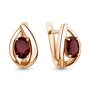 Серьги с гранатами из золота 585 пробы арт. 45024903.1