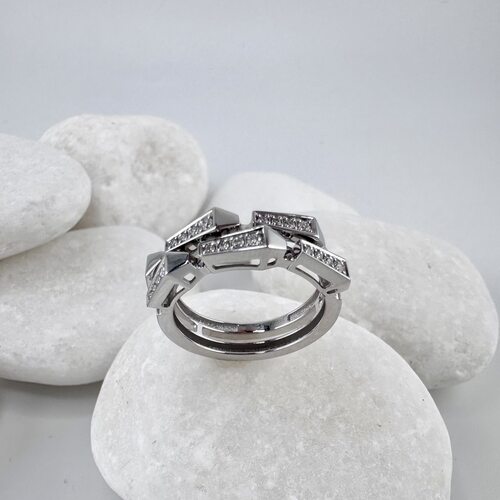 Кольцо с бриллиантами из белого золота 585 пробы