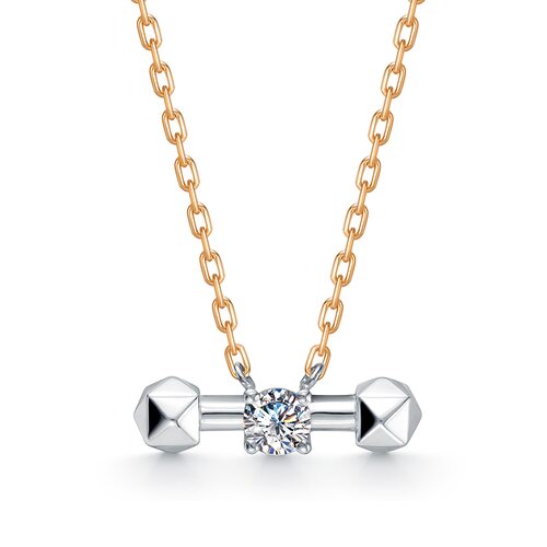 Колье с бриллиантом из золота 585 пробы