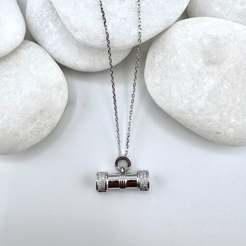 Колье с бриллиантами из белого золота 585 пробы