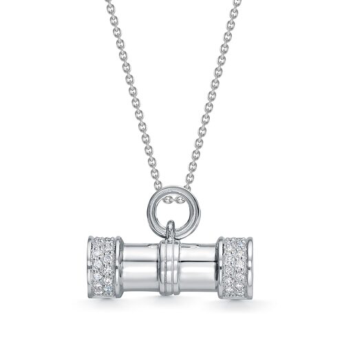 Колье с бриллиантами из белого золота 585 пробы