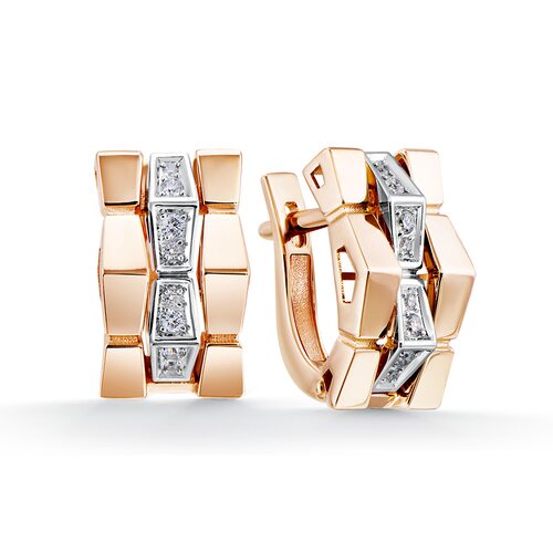 Серьги с бриллианами из золота 585 пробы