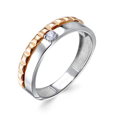 Кольцо с бриллиантом из золота 585 пробы