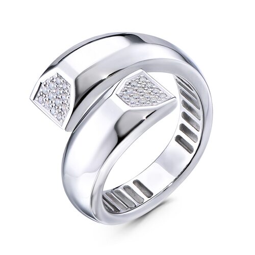 Кольцо с бриллиантами из белого золота 585 пробы