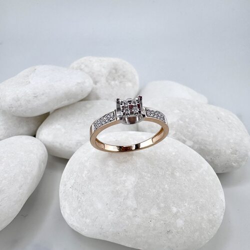 Кольцо с бриллиантами из золота 585 пробы