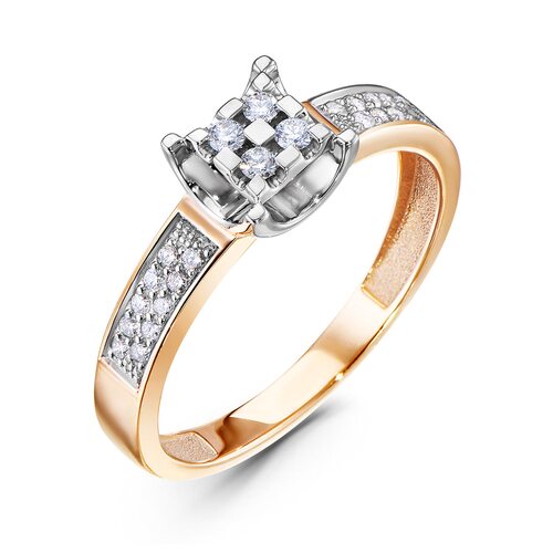 Кольцо с бриллиантами из золота 585 пробы