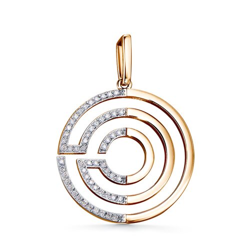 Подвеска с бриллиантами из золота 585 пробы