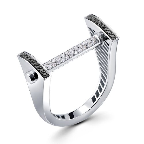 Кольцо с бриллиантами из белого золота 585 пробы