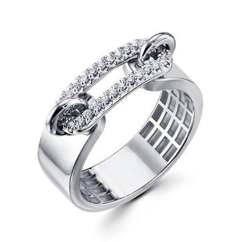 Кольцо с бриллиантами из белого золота 585 пробы