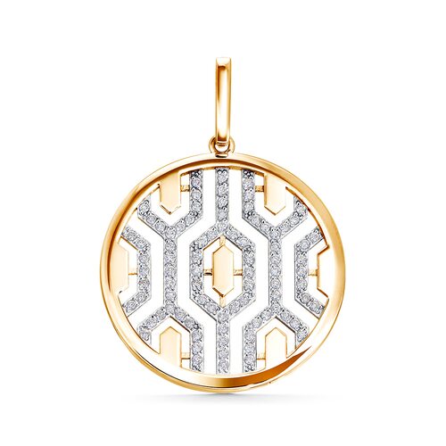 Подвеска с бриллиантами из золота 585 пробы