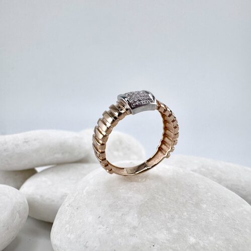 Кольцо с бриллиантами из золота 585 пробы