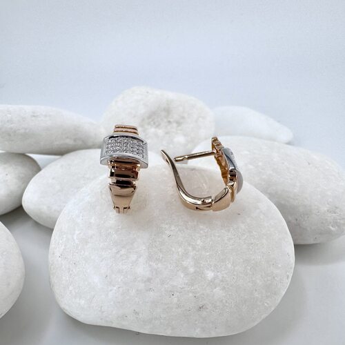 Серьги с бриллиантами из золота 585 пробы