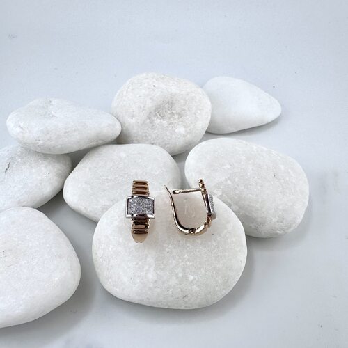 Серьги с бриллиантами из золота 585 пробы