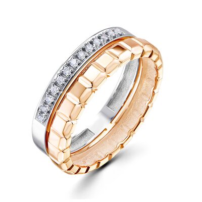 Кольцо с бриллиантами из золота 585 пробы