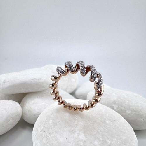 Кольцо с бриллиантами из золота 585 пробы