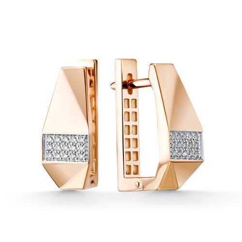 Серьги с бриллиантами из золота 585 пробы