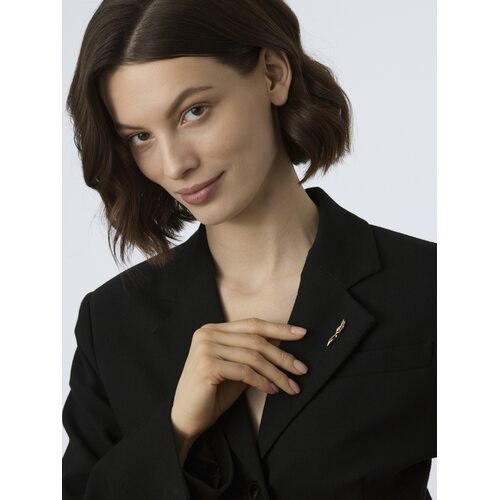 Брошь "Колос" с бриллиантами из золота 585 пробы