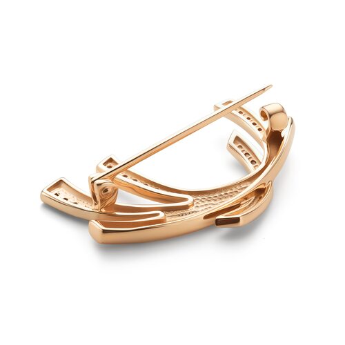 Брошь с бриллиантами из золота 585 пробы