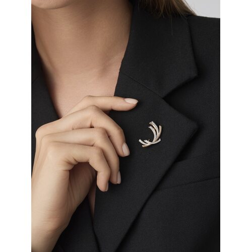 Брошь с бриллиантами из золота 585 пробы