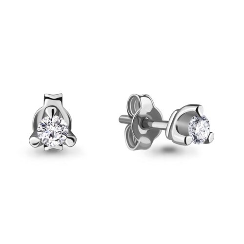 Серьги с фианитами из серебра 925 пробы